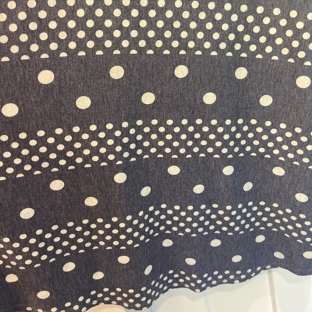 MTS Blue And White Polka Dot Tank Shirt Dress Pockets Women's Size Medium - Picture 5 of 7